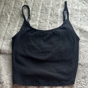 Old Navy Black Ribbed Crop Camisole